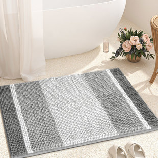 SAND & STABLE™ Mersin Gradient Chenille Water Absorbent Soft Plush Bath Rug