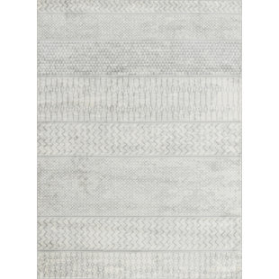 FERNLEAF Mary Power Loom Grey/Ivory Rug