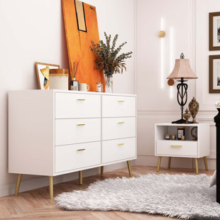 MERCER41 Mujibur Configurable Dresser Set (Nightstand & 6 Drawers Dresser)