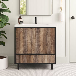 CUTLER KITCHEN AND BATH London 30'' Single Bathroom Vanity with Cultured Marble Top