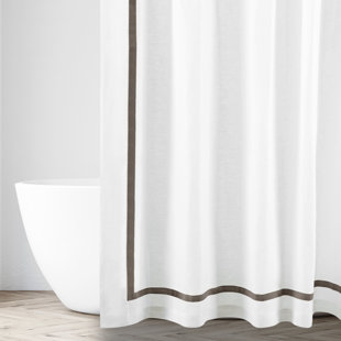 HOME TREASURES LINENS Fino Linen Shower Curtain