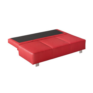BRAYDEN STUDIO Schlafsofa Woodmansee aus Echtleder