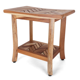Rutledge & King Teak Shower Bench - Chevron