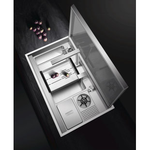 SMART LIVING&TECHNOLOGY 32.25'' L Drop-In Single Bowl Stainless Steel Kitchen Sink