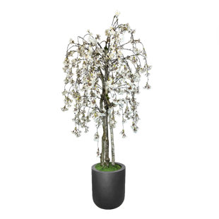 CREATIVE DISPLAYS, INC. Faux Cherry Blossom Tree in Fiberstone Planter