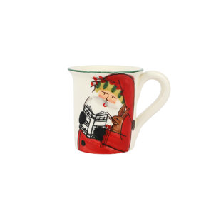 VIETRI Old St. Nick Handmade Terra Bianca Coffee Mug