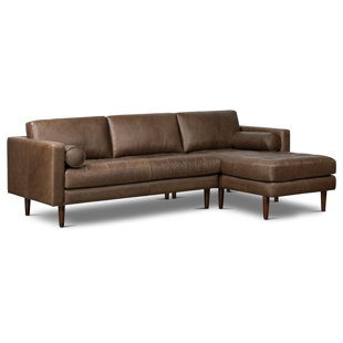 STEELSIDE™ Bismarck Full-Grain Genuine Italian Leather Sectional