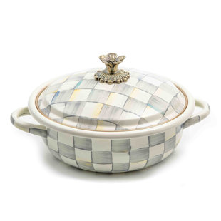 MACKENZIE-CHILDS Sterling Check® Medium Casserole