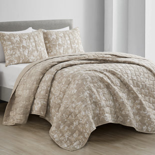 WONDERFUL TEXTILE Polyester Floral Quilt Set