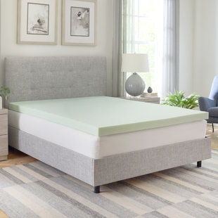 BODIPEDIC 3" Green Tea Infused Memory Foam Mattress Topper