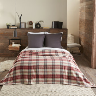 TOISON DOR Gabriel Wool Plaid Blanket