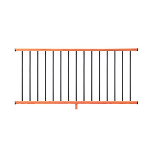 ProWood 6 ft. Moulded Wood Railing Kit with Square Aluminum Balusters