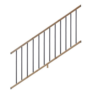 ProWood Moulded Wood Stair Railing Kit with Square Aluminum Balusters