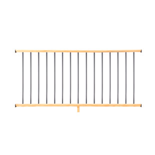 ProWood 6 Ft. Moulded Wood Railing Kit with Round Aluminum Balusters