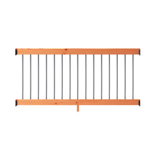ProWood 6 Ft. Wood Railing Kit with Round Aluminum Balusters
