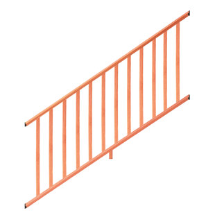 ProWood 6 ft. Routed Wood Stair Railing Kit with Square Wood Balusters