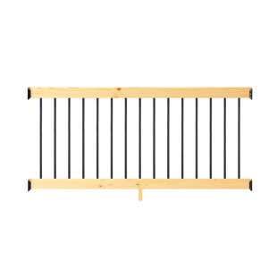 ProWood 6 ft. Wood Railing Kit with Square Aluminum Balusters