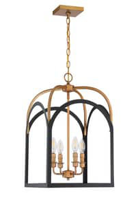 SIGNATURE HARDWARE Henrico 4 - Light 14" Wide Taper Candle Chandelier