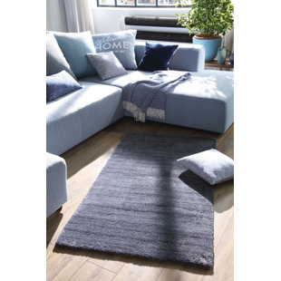 TOM TAILOR Handgefertigter Teppich Powder in Anthrazit