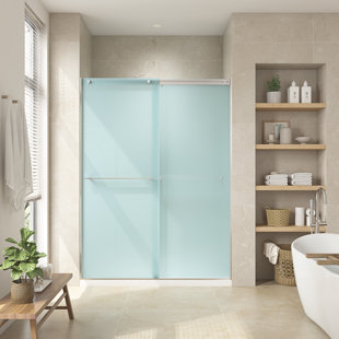 OVE DECORS Ivy 60" W x 78.74 H Sliding Frameless Shower Door