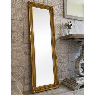 ASTORIA GRAND Eleonora Tall Solid Wood Framed Wall or Dressing Mirror
