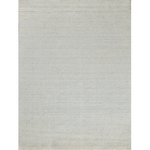 EXQUISITE RUGS Kaza Rectangle Striped Hand Loomed Wool Area Rug in Ivory