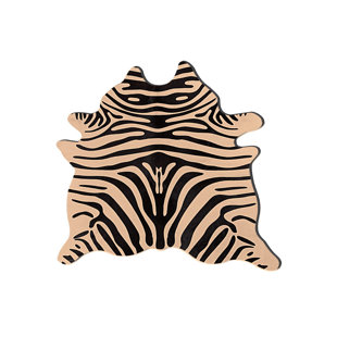 LIFESTYLE GROUP DISTRIBUTION Home Decor Togo Cowhide Rug Zebra Black On Tan 6'X7'