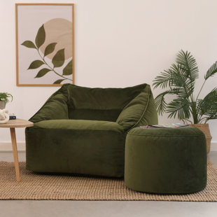 ISABELLE & MAX Icon Natalia Velvet Bean Bag Armchair & Pouffe