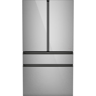 CAFÉ Energy Star® 28.7 Cu. Ft. Smart 4-Door French-Door Refrigerator in Platinum Glass with Dual-Dispense Autofill Pitcher