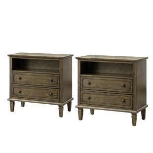 KARAT HOME INC Davide 2 Drawer Bedside Table (Set of 2)