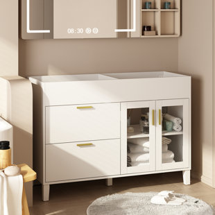 MOONQUAKE 47.2'' Double Bathroom Vanity Base Only in White