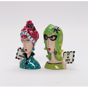 COSMOS GIFTS Ceramic Salt and Pepper Shaker Set