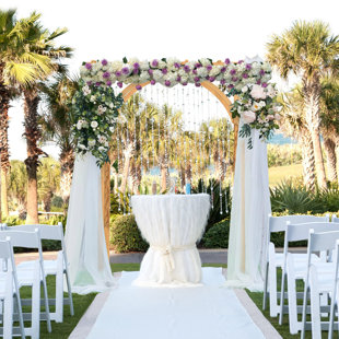 BALCONERA 63'' W x 23.6'' D Solid Wood Arbor in Natural