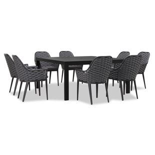 HARMONIA LIVING Parlor 8 - Person Square Outdoor Dining Set with Cushions