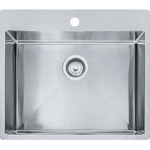 FRANKE Vector Handmade Stainless Steel 26" L x 23" W Dual Mount Kitchen Sink
