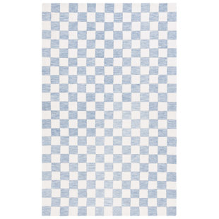 MARTHA STEWART RUGS Msr4760 Chelsea Stewart Hand Tufted 80% Wool, 20% Cotton Checkered Rug