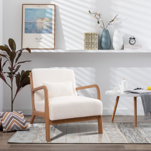 WADE LOGAN® Ashwanth 26" Wide Soft Upholstered Polyester Armchair With One Pillow