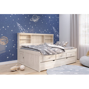 VIV + RAE™ Beckford 3 Drawer Solid Wood Mate's & Captain's Daybed with Trundle by Discovery World Furniture