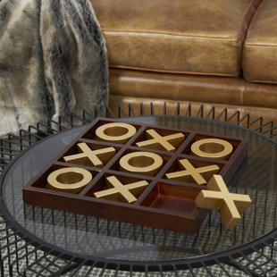 Cole & Grey 2 Player Wood Tic Tac Toe