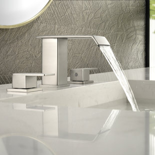AWZTOO Widespread Faucet 2-handle Bathroom Faucet with Drain Assembly