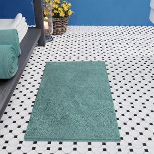 Wayfair Basics® Aguon Plush Rectangle Non-Slip 2 piece Bath Rug Set (Set of 2)