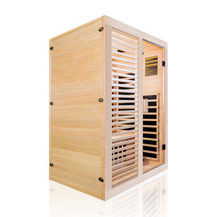 Freeport Park® Herrman 2 - Person Bluetooth Compatible FAR Infrared Sauna in Hemlock
