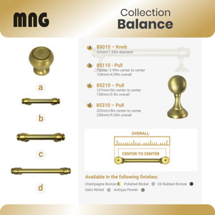 MNG HARDWARE Balance 7.9921" Center to Center Bar Pull