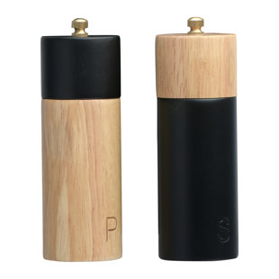 JOSS & MAIN Pacey Two-Tone Rubber Salt and Pepper Shaker Set