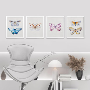 SIGNLEADER " Colorful Butterfly " 4 - Pieces