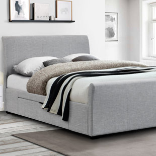 WAYFAIR SLEEP Delmos Upholstered Panel Bed with Mattress