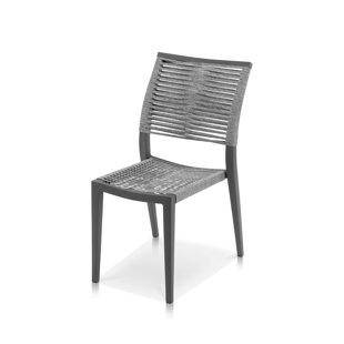 SOURCE FURNITURE Chloe Metal Outdoor Stackable Dining Side Chair