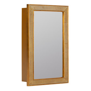 ERIN GATES BY COOPER CLASSICS 18'' W 28'' H Framed Medicine Cabinet with Mirror and 3 Adjustable Shelves