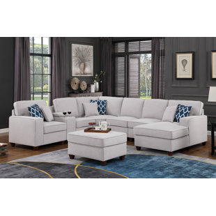 WADE LOGAN® Bitter 8 - Piece Upholstered Sectional