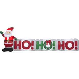 GEMMY INDUSTRIES Gemmy Christmas Airblown Santa Ho Ho Ho Sign